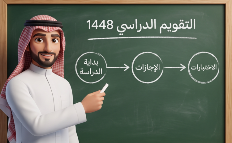  التقويم الدراسي ١٤٤٨ كامل: بداية الدراسة والإجازات والاختبارات